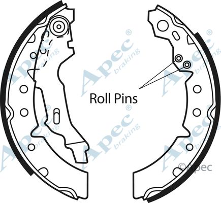 APEC BRAKING Bremžu loku komplekts SHU620